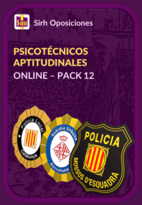 curso acceso mosso d'esquadra, guardia urbana y policias locales - aptitudinales online - pack 12