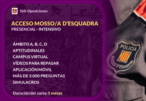 Prepara todas las pruebas de tu oposición para Mosso d'Esquadra